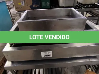 LOTE 086 - 03 CAIXAS DE INOX P/ GELAR BEBIDAS OU SALADAS. (NO ESTADO, NÃO SABEMOS SE FUNCIONA. LEILÃO NÃO TEM GARANTIA E NEM DEVOLUÇÃO). 