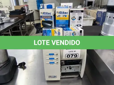 LOTE 079 - IMPRESSORA TÉRMICA ALLEGO, ETIQUETA. (NO ESTADO, NÃO SABEMOS SE FUNCIONA. LEILÃO NÃO TEM GARANTIA E NEM DEVOLUÇÃO).