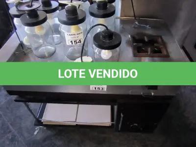 LOTE 153 - CARINHO COM BOCA DE FOGÃO E PISTA FRIA INOX E MADEIRA. (NO ESTADO, NÃO SABEMOS SE FUNCIONA. LEILÃO NÃO TEM GARANTIA E NEM DEVOLUÇÃO).