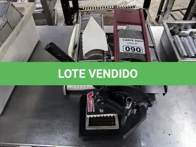LOTE 090 - MANDOLIM DIVERSOS, CABRITA E AMASSADOR DE BATATA INDUSTRIAL. (NO ESTADO, NÃO SABEMOS SE FUNCIONA. LEILÃO NÃO TEM GARANTIA E NEM DEVOLUÇÃO).