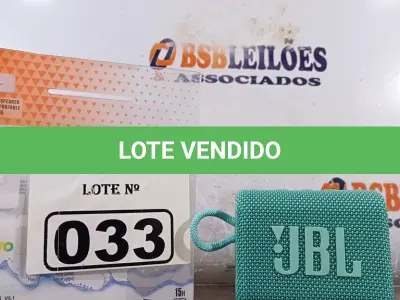 LOTE 033 - 01 MINE CAIXINHA DE SOM WIRELESS SPEAKER PORTÁTIL NA COR VERDE. (NOVO) (NO ESTADO) ATENÇÃO! FAZER A VISITAÇÃO ANTES DE ARREMATAR, NÃO SABEMOS SE FUNCIONA. LEILÃO NÃO TEM GARANTIA E NEM DEVOLUÇÃO, SUJEITO A POSSÍVEIS AVARIAS VISÍVEIS/OCULTAS E/OU AUSÊNCIA DE COMPONENTES.