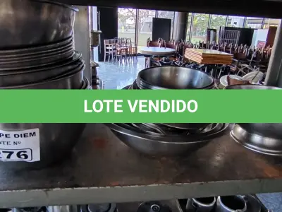 LOTE 276 - BOWLS DE INOX DIVERSOS TAMANHOS. (NO ESTADO, NÃO SABEMOS SE FUNCIONA. LEILÃO NÃO TEM GARANTIA E NEM DEVOLUÇÃO). 