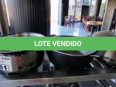 LOTE 281 - 05 PANELAS DE ALUMÍNIO E 1 PANELA DE PRESSÃO. (NO ESTADO, NÃO SABEMOS SE FUNCIONA. LEILÃO NÃO TEM GARANTIA E NEM DEVOLUÇÃO).