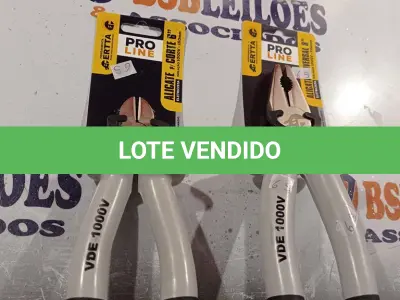 LOTE 057 - 02 ALICATES ALTA PRESSÃO, SENDO 01 PARA CORTE 6” E 01 DE 8”. (NOVO) (NO ESTADO) ATENÇÃO! FAZER A VISITAÇÃO ANTES DE ARREMATAR, NÃO SABEMOS SE FUNCIONA. LEILÃO NÃO TEM GARANTIA E NEM DEVOLUÇÃO, SUJEITO A POSSÍVEIS AVARIAS VISÍVEIS/OCULTAS E/OU AUSÊNCIA DE COMPONENTES.