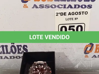 LOTE 050 - 01 RELÓGIO DE PULSO. (NOVO) (NO ESTADO) ATENÇÃO! FAZER A VISITAÇÃO ANTES DE ARREMATAR, NÃO SABEMOS SE FUNCIONA. LEILÃO NÃO TEM GARANTIA E NEM DEVOLUÇÃO, SUJEITO A POSSÍVEIS AVARIAS VISÍVEIS/OCULTAS E/OU AUSÊNCIA DE COMPONENTES.