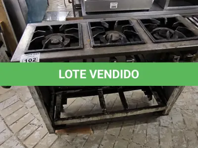LOTE 102 - FOGÃO 3 BOCAS. (NO ESTADO, NÃO SABEMOS SE FUNCIONA. LEILÃO NÃO TEM GARANTIA E NEM DEVOLUÇÃO).