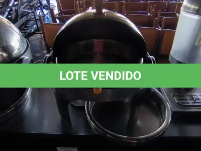 LOTE 164 - 01 RÉCHAUD REDONDO TRAMONTINA ELÉTRICO COM 2 CUBAS DE REPOSIÇÃO. (NO ESTADO, NÃO SABEMOS SE FUNCIONA. LEILÃO NÃO TEM GARANTIA E NEM DEVOLUÇÃO).