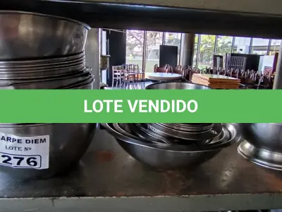 LOTE 276 - BOWLS DE INOX DIVERSOS TAMANHOS. (NO ESTADO, NÃO SABEMOS SE FUNCIONA. LEILÃO NÃO TEM GARANTIA E NEM DEVOLUÇÃO). 