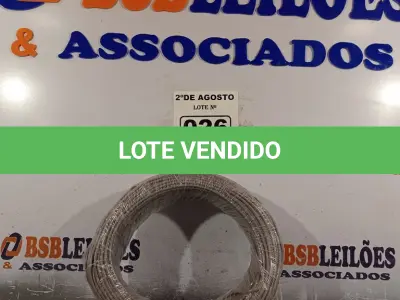 LOTE 026 - 01 CABO FLEXÍVEL DE FIO DE100M 1X2,50MM² NA COR CINZA. (NOVO) (NO ESTADO) ATENÇÃO! FAZER A VISITAÇÃO ANTES DE ARREMATAR, NÃO SABEMOS SE FUNCIONA. LEILÃO NÃO TEM GARANTIA E NEM DEVOLUÇÃO, SUJEITO A POSSÍVEIS AVARIAS VISÍVEIS/OCULTAS E/OU AUSÊNCIA DE COMPONENTES.