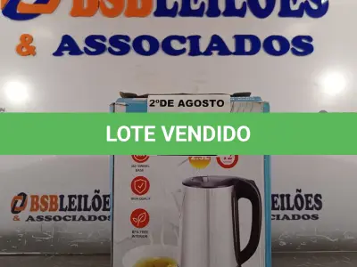 LOTE 061 - 01 CHALEIRA ELÉTRICA DE 2.3L. (NOVO) (NO ESTADO) ATENÇÃO! FAZER A VISITAÇÃO ANTES DE ARREMATAR, NÃO SABEMOS SE FUNCIONA. LEILÃO NÃO TEM GARANTIA E NEM DEVOLUÇÃO, SUJEITO A POSSÍVEIS AVARIAS VISÍVEIS/OCULTAS E/OU AUSÊNCIA DE COMPONENTES.