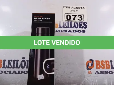 LOTE 073 - 01 GARRAFA TÉRMICA DIGITAL. (NOVO) (NO ESTADO) ATENÇÃO! FAZER A VISITAÇÃO ANTES DE ARREMATAR, NÃO SABEMOS SE FUNCIONA. LEILÃO NÃO TEM GARANTIA E NEM DEVOLUÇÃO, SUJEITO A POSSÍVEIS AVARIAS VISÍVEIS/OCULTAS E/OU AUSÊNCIA DE COMPONENTES.