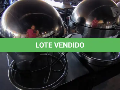 LOTE 171 - 02 RÉCHAUD REDONDO TRAMONTINA ELÉTRICO COM 2 CUBAS DE REPOSIÇÃO. (NO ESTADO, NÃO SABEMOS SE FUNCIONA. LEILÃO NÃO TEM GARANTIA E NEM DEVOLUÇÃO).