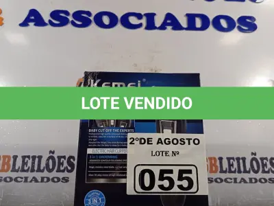 LOTE 055 - 01 BARBEADOR ELÉTRICO 3 EM 1. (NOVO) (NO ESTADO) ATENÇÃO! FAZER A VISITAÇÃO ANTES DE ARREMATAR, NÃO SABEMOS SE FUNCIONA. LEILÃO NÃO TEM GARANTIA E NEM DEVOLUÇÃO, SUJEITO A POSSÍVEIS AVARIAS VISÍVEIS/OCULTAS E/OU AUSÊNCIA DE COMPONENTES.