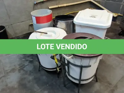 LOTE 115 - LIXEIRAS DIVERSAS. (NO ESTADO, NÃO SABEMOS SE FUNCIONA. LEILÃO NÃO TEM GARANTIA E NEM DEVOLUÇÃO). 