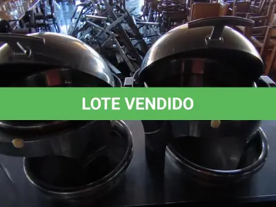 LOTE 166 - 02 RÉCHAUD REDONDO TRAMONTINA ELÉTRICO COM 2 CUBAS DE REPOSIÇÃO. (NO ESTADO, NÃO SABEMOS SE FUNCIONA. LEILÃO NÃO TEM GARANTIA E NEM DEVOLUÇÃO).