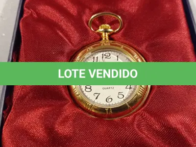 LOTE 047 - 01 RELÓGIO DE BOLSO ANALÓGICO. (NO ESTADO) ATENÇÃO! FAZER A VISITAÇÃO ANTES DE ARREMATAR, NÃO SABEMOS SE FUNCIONA. LEILÃO NÃO TEM GARANTIA E NEM DEVOLUÇÃO, SUJEITO A POSSÍVEIS AVARIAS VISÍVEIS/OCULTAS E/OU AUSÊNCIA DE COMPONENTES.
