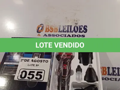 LOTE 055 - 01 BARBEADOR ELÉTRICO 3 EM 1. (NOVO) (NO ESTADO) ATENÇÃO! FAZER A VISITAÇÃO ANTES DE ARREMATAR, NÃO SABEMOS SE FUNCIONA. LEILÃO NÃO TEM GARANTIA E NEM DEVOLUÇÃO, SUJEITO A POSSÍVEIS AVARIAS VISÍVEIS/OCULTAS E/OU AUSÊNCIA DE COMPONENTES.