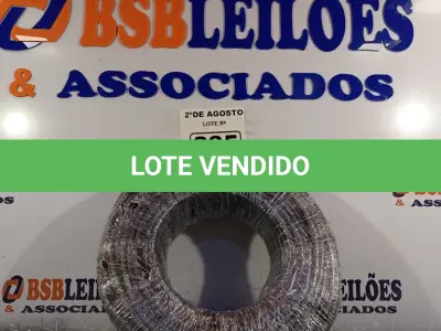 LOTE 235 - 01 CABO FLEXÍVEL DE FIO DE 100M 1X10,00MM² PRETO. (NOVO) (NO ESTADO) ATENÇÃO! FAZER A VISITAÇÃO ANTES DE ARREMATAR, NÃO SABEMOS SE FUNCIONA. LEILÃO NÃO TEM GARANTIA E NEM DEVOLUÇÃO, SUJEITO A POSSÍVEIS AVARIAS VISÍVEIS/OCULTAS E/OU AUSÊNCIA DE COMPONENTES.