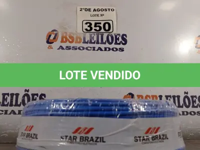 LOTE 350 - 01 CABO FLEXÍVEL DE FIO DE 100M 1X2,50MM² AZUL. (NOVO) (NO ESTADO) ATENÇÃO! FAZER A VISITAÇÃO ANTES DE ARREMATAR, NÃO SABEMOS SE FUNCIONA. LEILÃO NÃO TEM GARANTIA E NEM DEVOLUÇÃO, SUJEITO A POSSÍVEIS AVARIAS VISÍVEIS/OCULTAS E/OU AUSÊNCIA DE COMPONENTES.