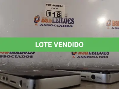 LOTE 118 - 02 TERMINAIS MINI PC WYSE. (NO ESTADO) ATENÇÃO! FAZER A VISITAÇÃO ANTES DE ARREMATAR, NÃO SABEMOS SE FUNCIONA. LEILÃO NÃO TEM GARANTIA E NEM DEVOLUÇÃO, SUJEITO A POSSÍVEIS AVARIAS VISÍVEIS/OCULTAS E/OU AUSÊNCIA DE COMPONENTES.