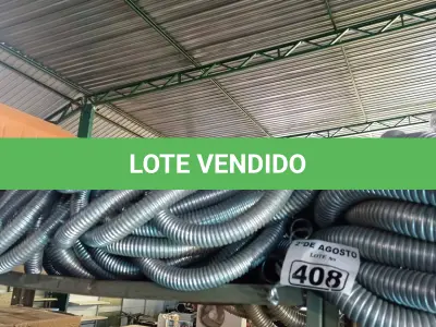 LOTE 408 - 02 ROLOS DE MANGUEIRA COPEX EM METAL. (NO ESTADO) ATENÇÃO! FAZER A VISITAÇÃO ANTES DE ARREMATAR, NÃO SABEMOS SE FUNCIONA. LEILÃO NÃO TEM GARANTIA E NEM DEVOLUÇÃO, SUJEITO A POSSÍVEIS AVARIAS VISÍVEIS/OCULTAS E/OU AUSÊNCIA DE COMPONENTES.