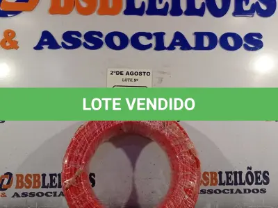 LOTE 295 - 01 CABO FLEXÍVEL DE FIO DE 100M 1X4,00MM² VERMELHO. (NOVO) (NO ESTADO) ATENÇÃO! FAZER A VISITAÇÃO ANTES DE ARREMATAR, NÃO SABEMOS SE FUNCIONA. LEILÃO NÃO TEM GARANTIA E NEM DEVOLUÇÃO, SUJEITO A POSSÍVEIS AVARIAS VISÍVEIS/OCULTAS E/OU AUSÊNCIA DE COMPONENTES.