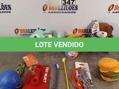 LOTE 347 - 01 LOTE COM VÁRIOS BRINQUEDOS PARA PET. (NOVO) (NO ESTADO) ATENÇÃO! FAZER A VISITAÇÃO ANTES DE ARREMATAR, NÃO SABEMOS SE FUNCIONA. LEILÃO NÃO TEM GARANTIA E NEM DEVOLUÇÃO, SUJEITO A POSSÍVEIS AVARIAS VISÍVEIS/OCULTAS E/OU AUSÊNCIA DE COMPONENTES.