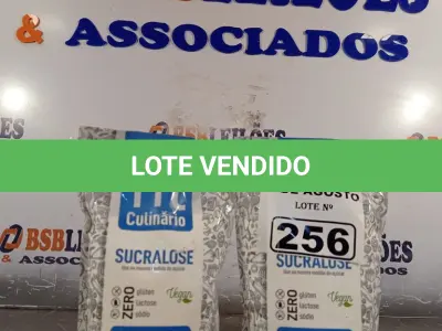LOTE 256 - 02 PACOTES DE SUCRALOSE 400G ZERO GLÚTEN, LACTOSE E SÓDIO. (NOVO) (NO ESTADO) ATENÇÃO! FAZER A VISITAÇÃO ANTES DE ARREMATAR, NÃO SABEMOS SE FUNCIONA. LEILÃO NÃO TEM GARANTIA E NEM DEVOLUÇÃO, SUJEITO A POSSÍVEIS AVARIAS VISÍVEIS/OCULTAS E/OU AUSÊNCIA DE COMPONENTES.