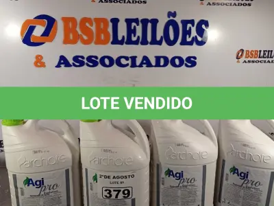 LOTE 379 - 20 LITROS DE AGI PARA O RESTAURADOR DE BRILHO. (NO ESTADO) ATENÇÃO! FAZER A VISITAÇÃO ANTES DE ARREMATAR, NÃO SABEMOS SE FUNCIONA. LEILÃO NÃO TEM GARANTIA E NEM DEVOLUÇÃO, SUJEITO A POSSÍVEIS AVARIAS VISÍVEIS/OCULTAS E/OU AUSÊNCIA DE COMPONENTES.