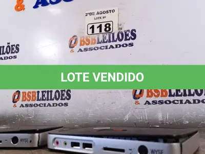 LOTE 118 - 02 TERMINAIS MINI PC WYSE. (NO ESTADO) ATENÇÃO! FAZER A VISITAÇÃO ANTES DE ARREMATAR, NÃO SABEMOS SE FUNCIONA. LEILÃO NÃO TEM GARANTIA E NEM DEVOLUÇÃO, SUJEITO A POSSÍVEIS AVARIAS VISÍVEIS/OCULTAS E/OU AUSÊNCIA DE COMPONENTES.