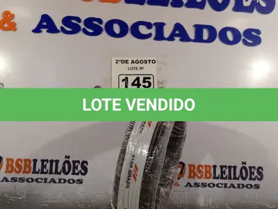 LOTE 145 - 01 CABO FLEXÍVEL DE FIO DE100M 1X2,5MM² NA COR PRETO. (NOVO) (NO ESTADO) ATENÇÃO! FAZER A VISITAÇÃO ANTES DE ARREMATAR, NÃO SABEMOS SE FUNCIONA. LEILÃO NÃO TEM GARANTIA E NEM DEVOLUÇÃO, SUJEITO A POSSÍVEIS AVARIAS VISÍVEIS/OCULTAS E/OU AUSÊNCIA DE COMPONENTES.