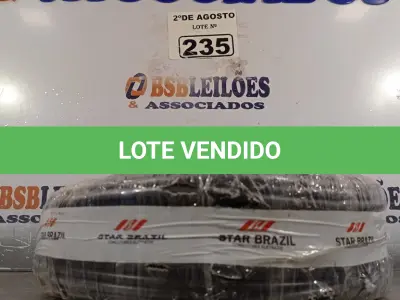 LOTE 235 - 01 CABO FLEXÍVEL DE FIO DE 100M 1X10,00MM² PRETO. (NOVO) (NO ESTADO) ATENÇÃO! FAZER A VISITAÇÃO ANTES DE ARREMATAR, NÃO SABEMOS SE FUNCIONA. LEILÃO NÃO TEM GARANTIA E NEM DEVOLUÇÃO, SUJEITO A POSSÍVEIS AVARIAS VISÍVEIS/OCULTAS E/OU AUSÊNCIA DE COMPONENTES.