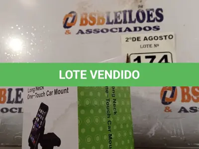 LOTE 174 - 01 SUPORTE VEICULAR PARA CELULAR. (NOVO) (NO ESTADO, LEILÃO NÃO TEM GARANTIA E NEM DEVOLUÇÃO, SUJEITO A POSSÍVEIS AVARIAS VISÍVEIS/OCULTAS E/OU AUSÊNCIA DE COMPONENTES).