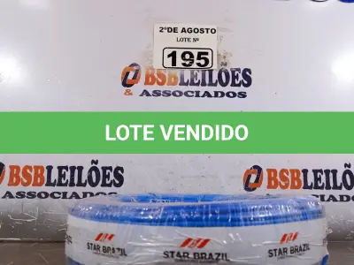 LOTE 195 - 01 CABO FLEXÍVEL DE FIO DE 100M 1X4,00MM² AZUL. (NOVO) (NO ESTADO) ATENÇÃO! FAZER A VISITAÇÃO ANTES DE ARREMATAR, NÃO SABEMOS SE FUNCIONA. LEILÃO NÃO TEM GARANTIA E NEM DEVOLUÇÃO, SUJEITO A POSSÍVEIS AVARIAS VISÍVEIS/OCULTAS E/OU AUSÊNCIA DE COMPONENTES.