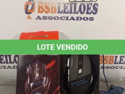 LOTE 169 - 01 MOUSE GAMER. (NOVO) (NO ESTADO) ATENÇÃO! FAZER A VISITAÇÃO ANTES DE ARREMATAR, NÃO SABEMOS SE FUNCIONA. LEILÃO NÃO TEM GARANTIA E NEM DEVOLUÇÃO, SUJEITO A POSSÍVEIS AVARIAS VISÍVEIS/OCULTAS E/OU AUSÊNCIA DE COMPONENTES.