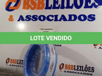LOTE 180 - 01 CABO FLEXÍVEL DE FIO DE 100M 1X4,00MM² NA COR AZUL. (NOVO) (NO ESTADO) ATENÇÃO! FAZER A VISITAÇÃO ANTES DE ARREMATAR, NÃO SABEMOS SE FUNCIONA. LEILÃO NÃO TEM GARANTIA E NEM DEVOLUÇÃO, SUJEITO A POSSÍVEIS AVARIAS VISÍVEIS/OCULTAS E/OU AUSÊNCIA DE COMPONENTES.