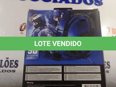 LOTE 166 - 01 FONE DE OUVIDO HEADSET GAMES. (NO ESTADO, LEILÃO NÃO TEM GARANTIA E NEM DEVOLUÇÃO, SUJEITO A POSSÍVEIS AVARIAS VISÍVEIS/OCULTAS E/OU AUSÊNCIA DE COMPONENTES).