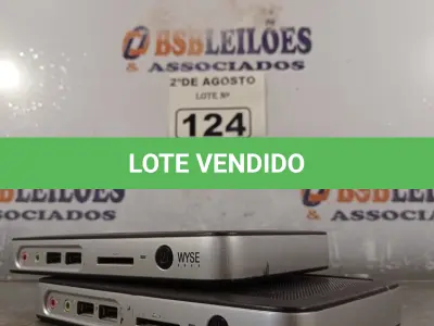 LOTE 124 - 02 TERMINAIS MINI PC WYSE. (NO ESTADO) ATENÇÃO! FAZER A VISITAÇÃO ANTES DE ARREMATAR, NÃO SABEMOS SE FUNCIONA. LEILÃO NÃO TEM GARANTIA E NEM DEVOLUÇÃO, SUJEITO A POSSÍVEIS AVARIAS VISÍVEIS/OCULTAS E/OU AUSÊNCIA DE COMPONENTES.