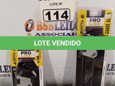 LOTE 114 - 01 KIT CHAVE COM SUPORTE CROMO VANÁDIA LONGA 09 PEÇAS E 01 KIT CHAVE COM SUPORTE 09 PEÇAS PROFISSIONAL CROMO VANÁDIO. (NOVO) (NO ESTADO) ATENÇÃO! FAZER A VISITAÇÃO ANTES DE ARREMATAR, NÃO SABEMOS SE FUNCIONA. LEILÃO NÃO TEM GARANTIA E NEM DEVOLUÇÃO, SUJEITO A POSSÍVEIS AVARIAS VISÍVEIS/OCULTAS E/OU AUSÊNCIA DE COMPONENTES.
