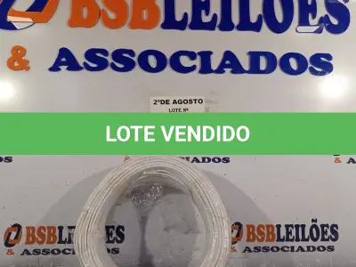LOTE 285 - 01 CABO FLEXÍVEL DE FIO DE 100M 1X2,50MM² BRANCO. (NOVO) (NO ESTADO) ATENÇÃO! FAZER A VISITAÇÃO ANTES DE ARREMATAR, NÃO SABEMOS SE FUNCIONA. LEILÃO NÃO TEM GARANTIA E NEM DEVOLUÇÃO, SUJEITO A POSSÍVEIS AVARIAS VISÍVEIS/OCULTAS E/OU AUSÊNCIA DE COMPONENTES.