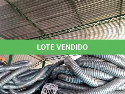 LOTE 408 - 02 ROLOS DE MANGUEIRA COPEX EM METAL. (NO ESTADO) ATENÇÃO! FAZER A VISITAÇÃO ANTES DE ARREMATAR, NÃO SABEMOS SE FUNCIONA. LEILÃO NÃO TEM GARANTIA E NEM DEVOLUÇÃO, SUJEITO A POSSÍVEIS AVARIAS VISÍVEIS/OCULTAS E/OU AUSÊNCIA DE COMPONENTES.