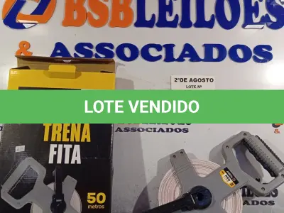 LOTE 259 - 01 TRENA DE FITA DE 50 METROS. (NOVO) (NO ESTADO) ATENÇÃO! FAZER A VISITAÇÃO ANTES DE ARREMATAR, NÃO SABEMOS SE FUNCIONA. LEILÃO NÃO TEM GARANTIA E NEM DEVOLUÇÃO, SUJEITO A POSSÍVEIS AVARIAS VISÍVEIS/OCULTAS E/OU AUSÊNCIA DE COMPONENTES.