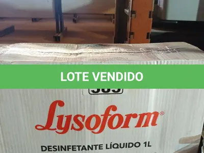 LOTE 383 - 12 LITROS DE LYSOFORM. (NO ESTADO) ATENÇÃO! FAZER A VISITAÇÃO ANTES DE ARREMATAR, NÃO SABEMOS SE FUNCIONA. LEILÃO NÃO TEM GARANTIA E NEM DEVOLUÇÃO, SUJEITO A POSSÍVEIS AVARIAS VISÍVEIS/OCULTAS E/OU AUSÊNCIA DE COMPONENTES.