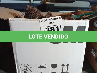 LOTE 381 - 01 LOTE COM VÁRIAS VASSOURAS PEQUENAS. (NO ESTADO) ATENÇÃO! FAZER A VISITAÇÃO ANTES DE ARREMATAR, NÃO SABEMOS SE FUNCIONA. LEILÃO NÃO TEM GARANTIA E NEM DEVOLUÇÃO, SUJEITO A POSSÍVEIS AVARIAS VISÍVEIS/OCULTAS E/OU AUSÊNCIA DE COMPONENTES.