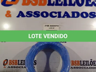 LOTE 225 - 01 CABO FLEXÍVEL DE FIO DE 100M 1X2,50MM² AZUL. (NOVO) (NO ESTADO) ATENÇÃO! FAZER A VISITAÇÃO ANTES DE ARREMATAR, NÃO SABEMOS SE FUNCIONA. LEILÃO NÃO TEM GARANTIA E NEM DEVOLUÇÃO, SUJEITO A POSSÍVEIS AVARIAS VISÍVEIS/OCULTAS E/OU AUSÊNCIA DE COMPONENTES.