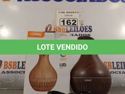 LOTE 162 - 01 UMIDIFICADOR/ AROMATIZADOR DE AR. (NOVO) (NO ESTADO) ATENÇÃO! FAZER A VISITAÇÃO ANTES DE ARREMATAR, NÃO SABEMOS SE FUNCIONA. LEILÃO NÃO TEM GARANTIA E NEM DEVOLUÇÃO, SUJEITO A POSSÍVEIS AVARIAS VISÍVEIS/OCULTAS E/OU AUSÊNCIA DE COMPONENTES.