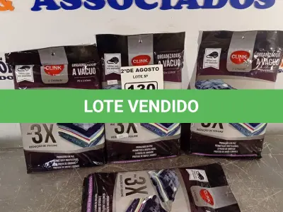 LOTE 130 - 04 ORGANIZADORES A VÁCUO 70X110CM. (NO ESTADO) ATENÇÃO! FAZER A VISITAÇÃO ANTES DE ARREMATAR, NÃO SABEMOS SE FUNCIONA. LEILÃO NÃO TEM GARANTIA E NEM DEVOLUÇÃO, SUJEITO A POSSÍVEIS AVARIAS VISÍVEIS/OCULTAS E/OU AUSÊNCIA DE COMPONENTES.