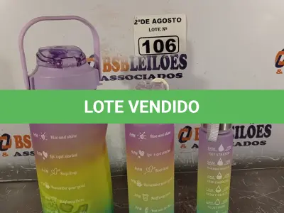 LOTE 106 - 01 KIT DE GARRAFAS. (NOVO) (NO ESTADO) ATENÇÃO! FAZER A VISITAÇÃO ANTES DE ARREMATAR, NÃO SABEMOS SE FUNCIONA. LEILÃO NÃO TEM GARANTIA E NEM DEVOLUÇÃO, SUJEITO A POSSÍVEIS AVARIAS VISÍVEIS/OCULTAS E/OU AUSÊNCIA DE COMPONENTES.