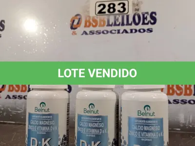 LOTE 283 - 03 SUPLEMENTOS ALIMENTAR DE CÁLCIO MAGNÉSIO ZINCO E VITAMINA D K. (NOVO) (NO ESTADO) ATENÇÃO! FAZER A VISITAÇÃO ANTES DE ARREMATAR, NÃO SABEMOS SE FUNCIONA. LEILÃO NÃO TEM GARANTIA E NEM DEVOLUÇÃO, SUJEITO A POSSÍVEIS AVARIAS VISÍVEIS/OCULTAS E/OU AUSÊNCIA DE COMPONENTES.