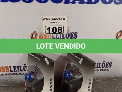 LOTE 108 - 02 TRACKBALL USB. (NO ESTADO) ATENÇÃO! FAZER A VISITAÇÃO ANTES DE ARREMATAR, NÃO SABEMOS SE FUNCIONA. LEILÃO NÃO TEM GARANTIA E NEM DEVOLUÇÃO, SUJEITO A POSSÍVEIS AVARIAS VISÍVEIS/OCULTAS E/OU AUSÊNCIA DE COMPONENTES.